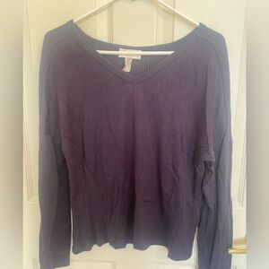 Lavender Field v neck sweater